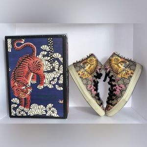 Gucci High top Sneakers with Pearls and Spikes Size 5.5